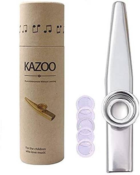 G&F Aluminum Alloy Kazoos with Paper Box - SILVER (Silver)