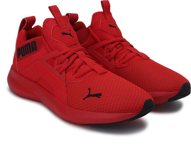 red colour puma shoes
