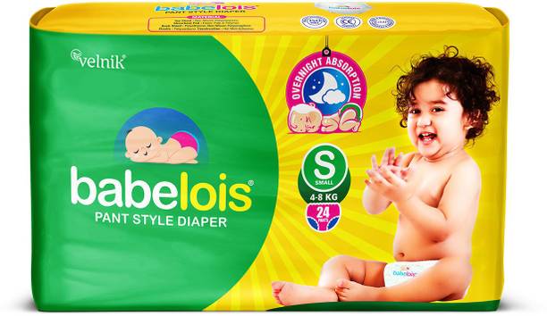 babelois Pant Style Diaper,Small Size,24 pant with advance gel technology - S