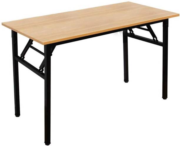spacepanda Fusion 4 x 2.5 Ft Multi-Purpose Folding Ply Laminated Top Table with Metal Frame Base for Computer, Banquet, Office, Home Engineered Wood Study Table