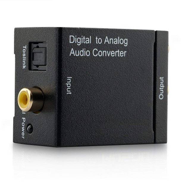 JAMUS Digital to Analog Audio ConverTER with optical cable and stereo female to 2 rca cable Included Media Streaming Device