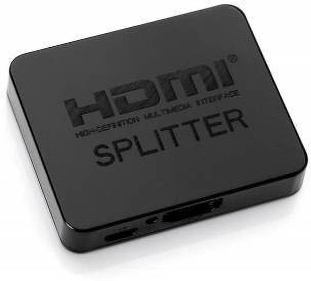microware 4K@60Hz HDMI Splitter 1 in 2 Out, HDMI 2.0 Splitter for Dual Monitors, Support 3840x2160@60Hz, HDCP2.2, RGB 4:4:4, 18.5Gbps, Auto Scaling, Full HD 1080P 3D Media Streaming Device