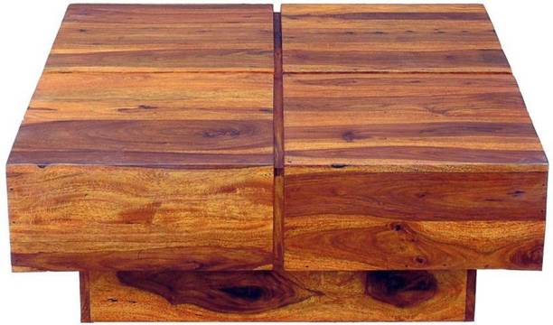 CHITRA FURNITURE Sheesham Wood Coffee/Tea Table For Living Room/Office. |Finish:-Honey Teak| Solid Wood Coffee Table