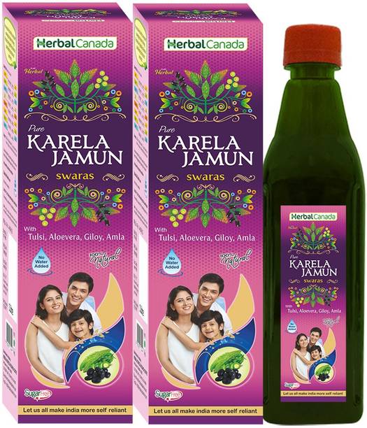 Herbal Canada Karela Jamun |1 L - Pack of 2 | May Helpful In maintaining Sugar Level | Immunity Booster | Purifies Blood | 100% Ayurvedicrifies Blood | 100% Ayurvedic