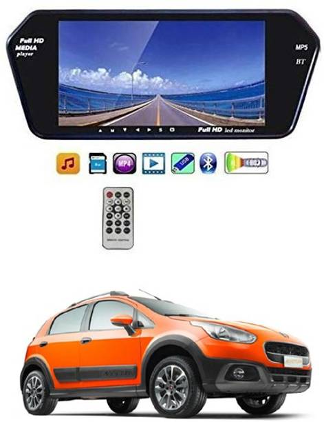RKPSP 7 Inch 16:9 TFT LED Car Rearview Monitor Mirror with Touch Button For Avventure Universal For All Models Car Stereo