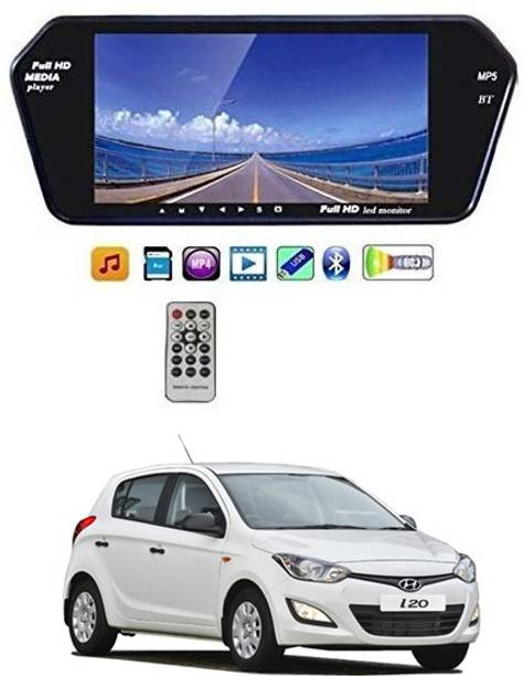 RKPSP 7 Inch 16:9 TFT LED Car Rearview Monitor Mirror with Touch Button For i10 Old Universal For All Models Car Stereo