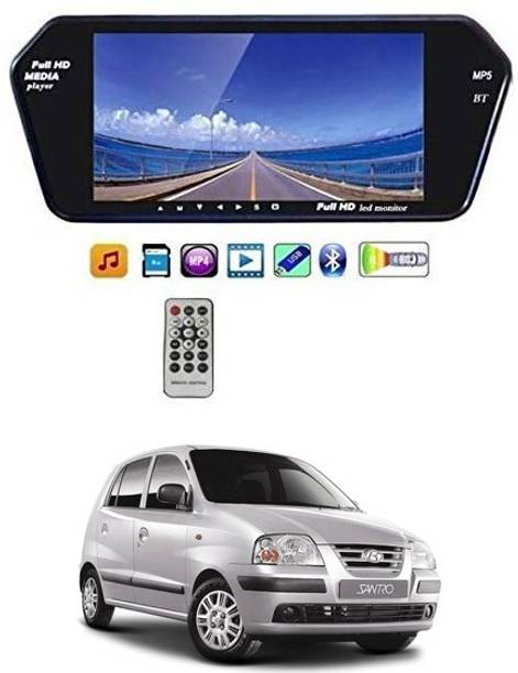 RKPSP 7 Inch 16:9 TFT LED Car Rearview Monitor Mirror with Touch Button For Santro Xing Universal For All Models Car Stereo