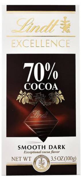 लिंड Excellence 70% Dark Cocoa Chocolate Bar, 100g (Pack Of 2 Value For Money) बार