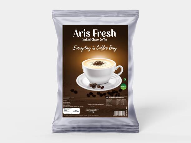 Aris fresh Choco Flavour Coffee Premix | Makes 40 Cups| Use Manually - Just add Hot Water | Also Suitable for Vending Machines| 500 gram Instant Coffee