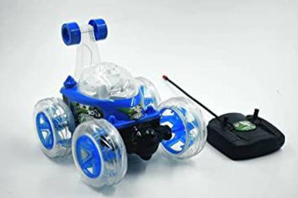 THANVI Remote Control Rechargable Acrobatic 360 Degree Twisting Stunt Car with Music & Lights and Charger for Kids