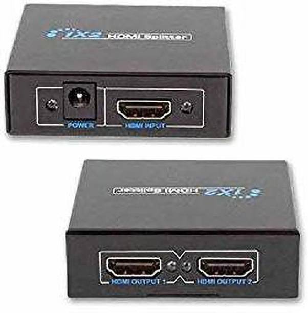 TERABYTE 2 Ports HDMI Splitter 1x2, 1 in 2 Out HDMI Splitter, Support For TVs or Multi Monitor Adapter at Same Time, Supports 3D 4K x 2K @30HZ Full HD 1080P Media Streaming Device