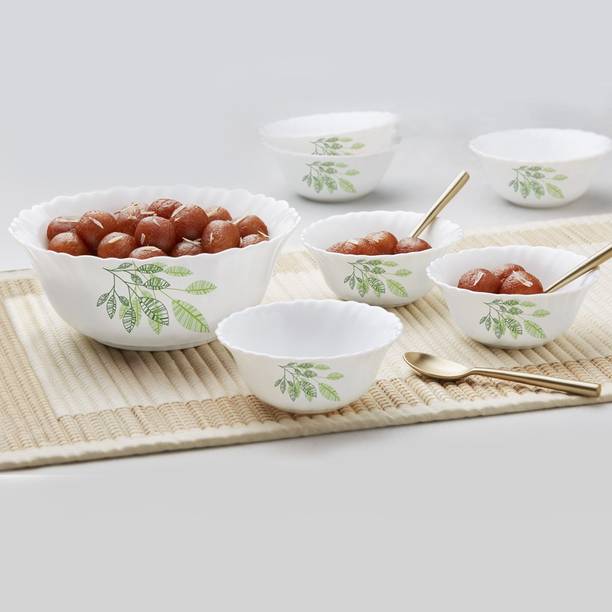 Larah by Borosil Opalware Dessert Bowl Fauna