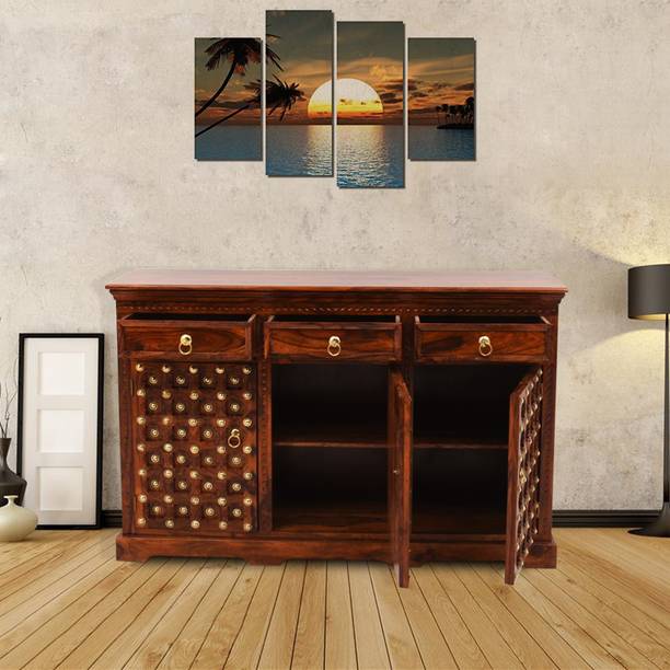 House Of Kuber Solid Wood Free Standing Sideboard