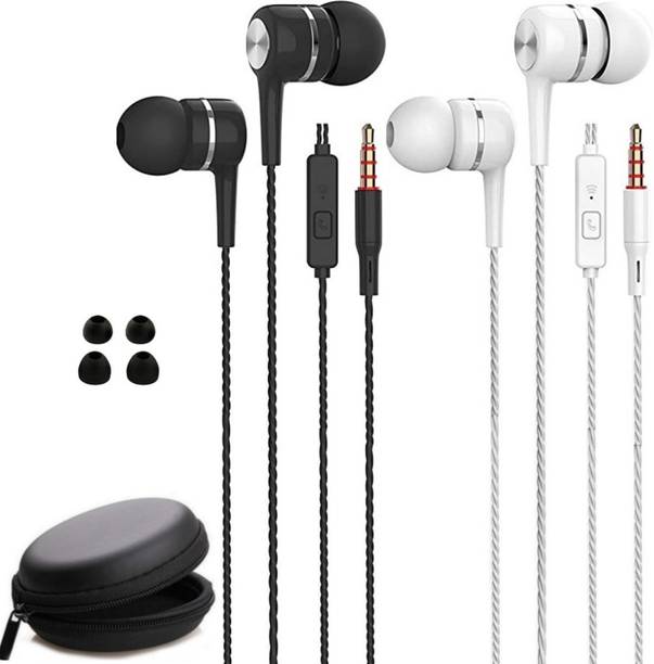 SPN SP-27 HD Earphone with 3.5mm Headphone Plug 2 Headset With Case Wired