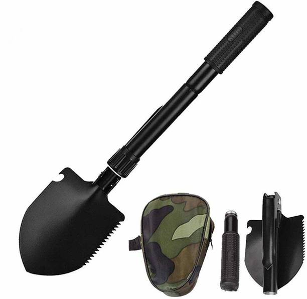 Futurekart Portable Folding Shovel,Compact Camping Gear for Car,Gardening,Snow Shovel with Carry Pouch Spade