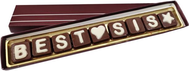 FabBites Best SIS Message chocolate for Raksha Bandhan, Chocolates for Sister Bars