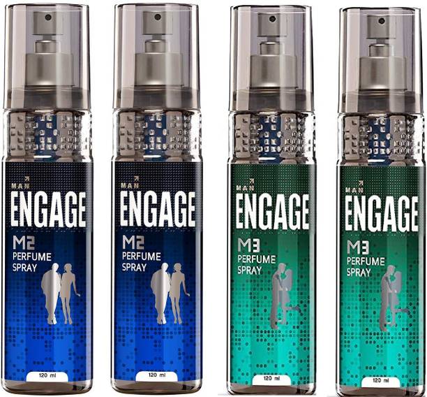 Engage Men 2 M2 + 2 M3 Body Spray 120ml*Pack of 4 Body Spray  -  For Men