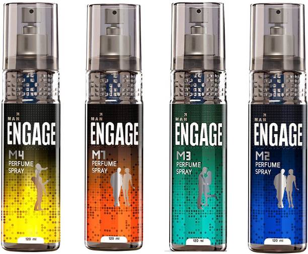 Engage Men M1 + M2 + M3 + M4 Body Spray 120ml*Pack of 4 Body Spray  -  For Men