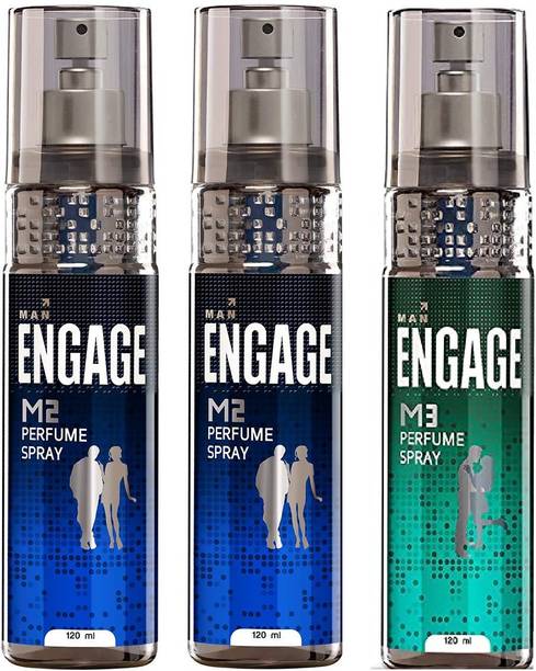Engage Men 2 M2 + 1 M3 Body Spray 120ml*Pack of 3 Body Spray  -  For Men