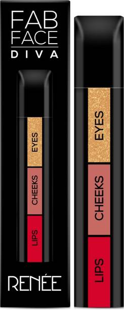 Renee Fab Face Diva, 4.5g - 3 in 1 Makeup Stick With Eye Shadow, Blush & Lipstick, Enriched With Vitamin E 4.5 g