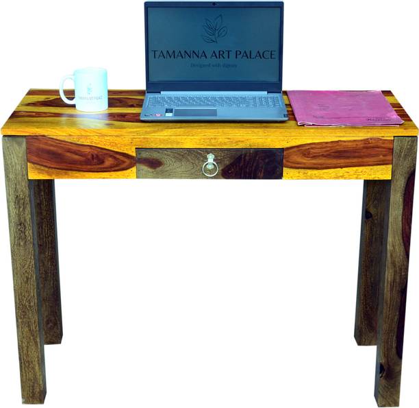 Tamannaartpalace Solid Wood Study Table with Drawer in Pecan (multicolor) Finish, DIY (Do It Yourself) Solid Wood Study Table