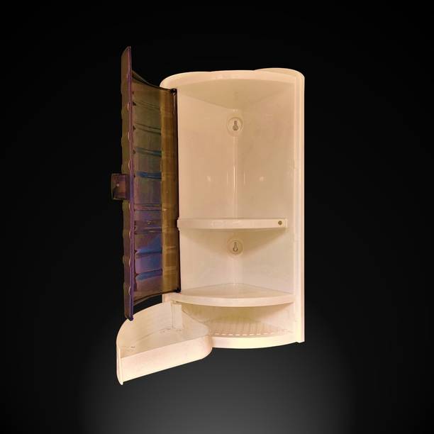 URBAN CHOICE corner shelf cabinet for bathroom Plastic Wall Shelf