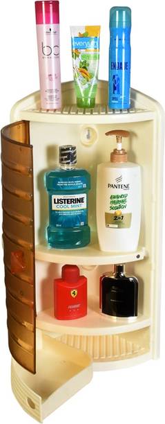URBAN CHOICE corner shelf cabinet for bathroom Plastic Wall Shelf