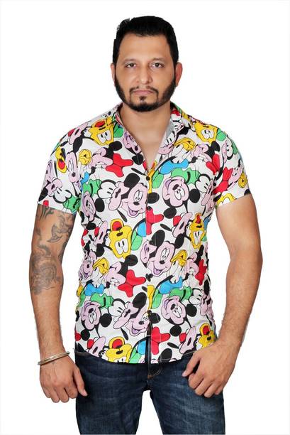 pariferry Men Printed Party Multicolor Shirt