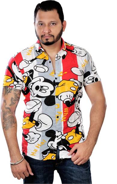 pariferry Men Printed Party Multicolor Shirt