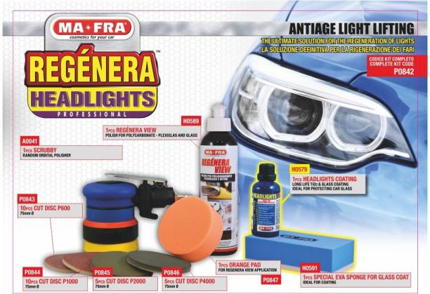 MA*FRA Regenera Headlight Kit Professional Antiage Light Lifting 1.5 kg Vehicle Tool Kit