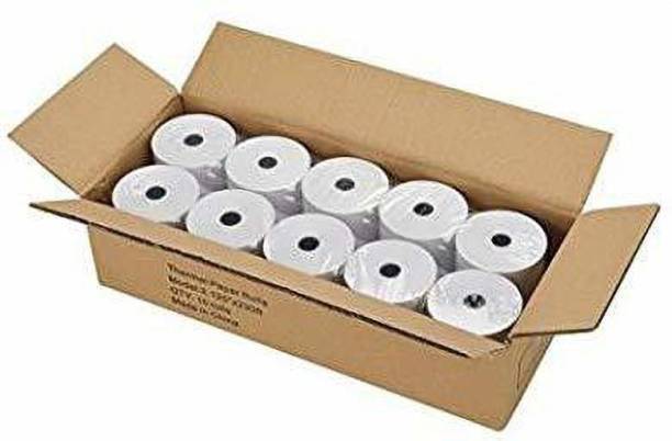 AJ 2 INCH BILLING MACHINE ROLLS 58MM 25MTR Thermal Paper (Set of 10, White) Thermal Cash Register Paper