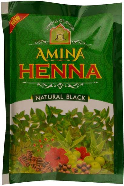Amina Henna, Natural Black Mehendi Powder, 500 g (Pack of 20)