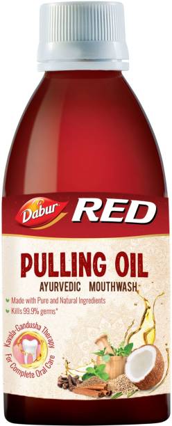 Dabur Red Pulling Oil :Ayurvedic Mouthwash| - Oral Detox for Teeths and Gums