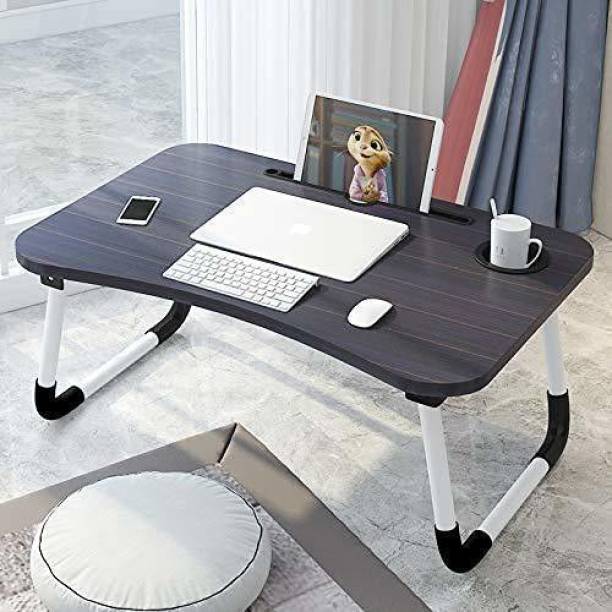 BHAYANI EXPORT Multipurpose Foldable with Cup Holder, Study , Bed Wood Portable Laptop Table