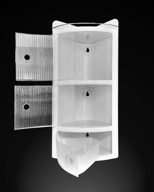 URBAN CHOICE corner shelf bathroom rack storage organizer Plastic Wall Shelf