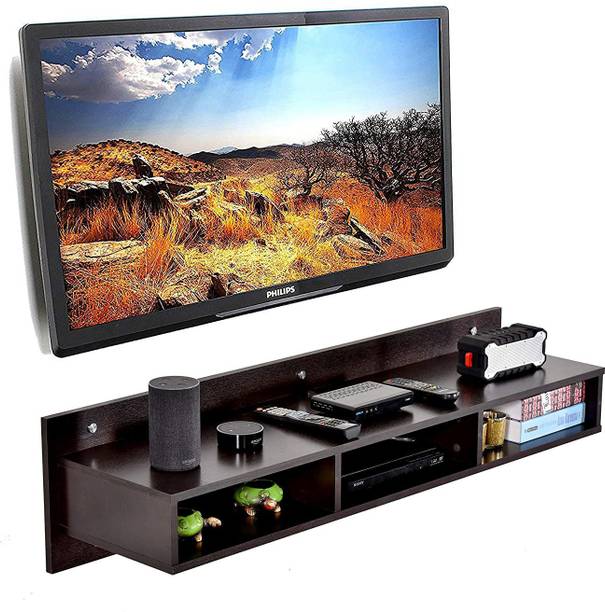 Home wood Latest Wooden wall setup box stand, Brown Engineered Wood TV Entertainment Unit