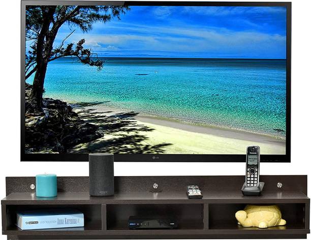 Home wood Latest Wooden wall setup box stand, Brown Engineered Wood TV Entertainment Unit
