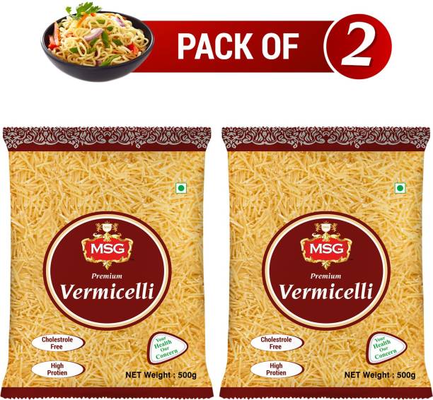MSG Premium Durum Wheat  (Pack of 2x500g) Vermicelli 1 kg