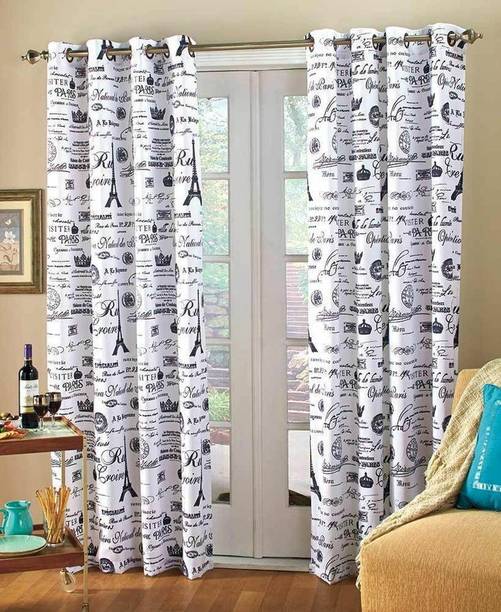 DD8 274 cm (9 ft) Long Door Polyester Room Darkening Curtain (Pack Of 2)