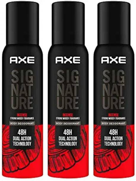 AXE Signature Intense Long Lasting No Gas Deodorant Bodyspray Perfume For Men 122ml pack of 3 Deodorant Spray  -  For Men