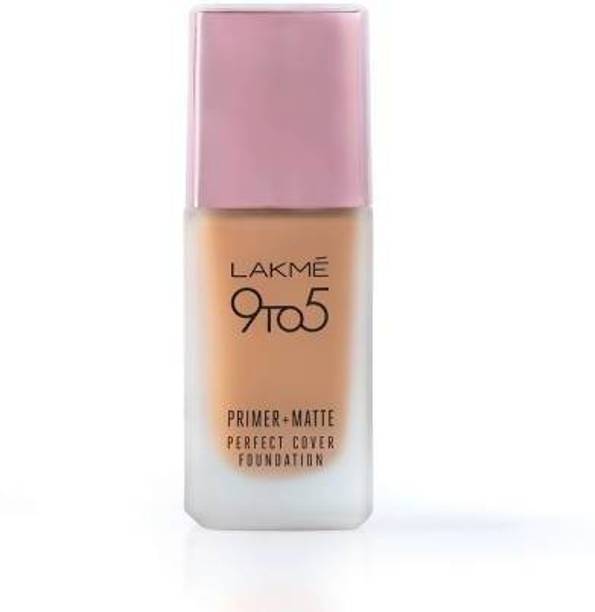 Lakmé 9To5 Primer + Matte Perfect Cover Foundation (W160 Warm Sand, 25 ml) Foundation