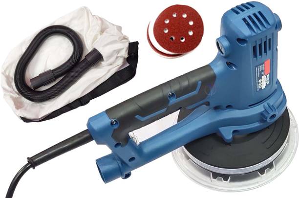 Mass Pro Heavy 7" (180mm) Round Electric Handheld Variable Speed Drywall Sander Machine Vacuum With Attachments 7 inch Disc Sander