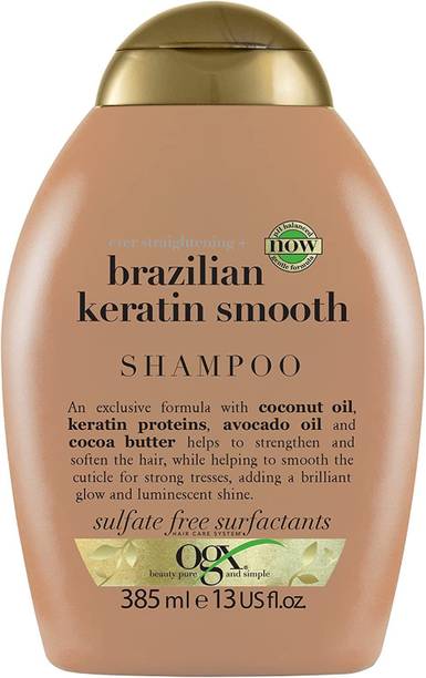ogx Brazilian Keratin Smooth Shampoo with Coconut Oil, Sulfate Free & Paraben Free