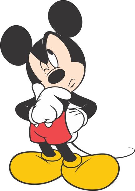 Devil designs 45 cm mickey mouse Wall Sticker (Cover Area:-76x69cm)DD055 Self Adhesive Sticker