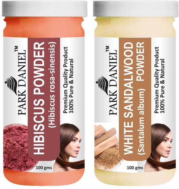 PARK DANIEL Pure & Natural Hibiscus Powder & White Sandalwood Powder Combo Pack