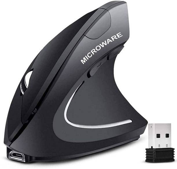 microware Ergonomic Mouse, Vertical Wireless Mouse - Rechargeable 2.4GHz Optical Vertical (Vertical-Mouse) Wireless Optical  Gaming Mouse  with Bluetooth