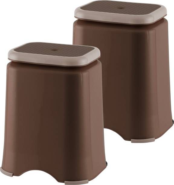 POLYSET Classic Perfect Posture Armour Ultra 19 Stool, Set Of 2 Living & Bedroom Stool