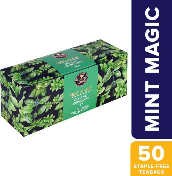 Karma Kettle Mint Magic - Peppermint Tea - 50 Teabags Peppermint Green Tea Bags Box