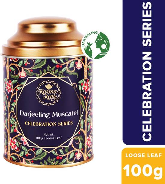 Karma Kettle Darjeeling Muscatel whole leaf Black Tea Tin