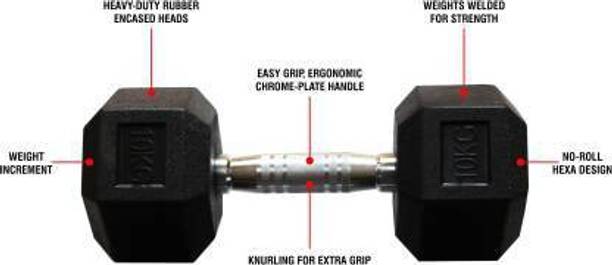 ORV 10KG HEXA FIXED WEIGHT SINGLE PCS DUMBBELLE Fixed Weight Dumbbell